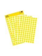 AVERY ZWECKFORM Etikett, 8 mm, kör, AVERY ZWECKFORM, sárga, 416 etikett/csomag