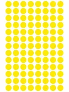 AVERY ZWECKFORM Etikett, 8 mm, kör, AVERY ZWECKFORM, sárga, 416 etikett/csomag