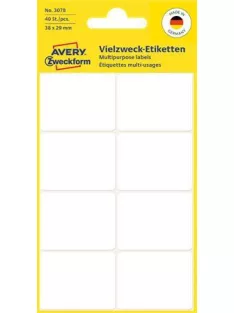   AVERY ZWECKFORM Etikett, 38x29 mm, kézzel írható, lekerekített sarkú, AVERY ZWECKFORM, 40 etikett/csomag