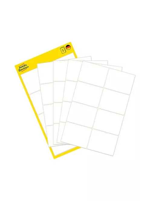 AVERY ZWECKFORM Etikett, 38x29 mm, kézzel írható, lekerekített sarkú, AVERY ZWECKFORM, 40 etikett/csomag