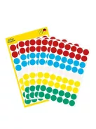 AVERY ZWECKFORM Etikett, 12 mm, kör, AVERY ZWECKFORM, 5 különböző szín, 270 etikett/csomag