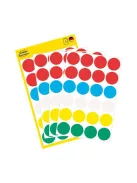 AVERY ZWECKFORM Etikett, 18 mm, kör, AVERY ZWECKFORM, 5 különböző szín, 96 etikett/csomag