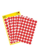 AVERY ZWECKFORM Etikett, 12 mm, kör, AVERY ZWECKFORM, piros, 270 etikett/csomag