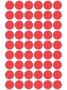 AVERY ZWECKFORM Etikett, 12 mm, kör, AVERY ZWECKFORM, piros, 270 etikett/csomag