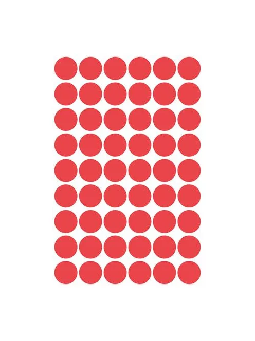AVERY ZWECKFORM Etikett, 12 mm, kör, AVERY ZWECKFORM, piros, 270 etikett/csomag