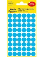 AVERY ZWECKFORM Etikett, 12 mm, kör, AVERY ZWECKFORM, kék, 270 etikett/csomag