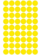 AVERY ZWECKFORM Etikett, 12 mm, kör, AVERY ZWECKFORM, sárga, 270 etikett/csomag