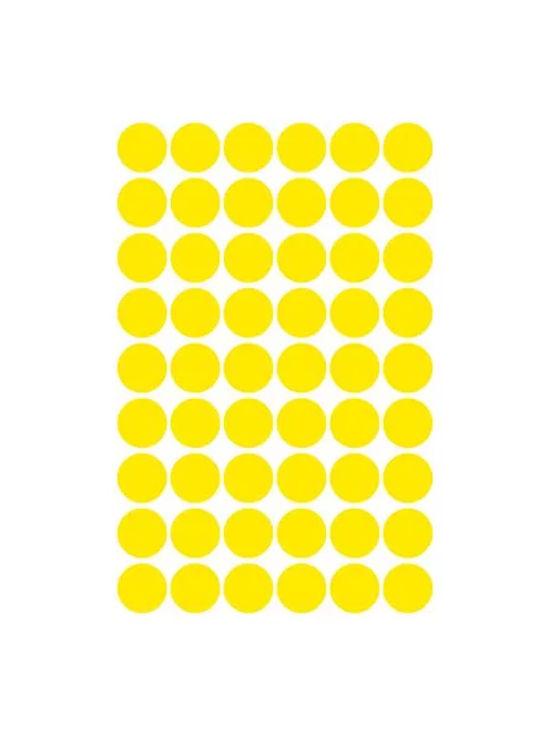 AVERY ZWECKFORM Etikett, 12 mm, kör, AVERY ZWECKFORM, sárga, 270 etikett/csomag