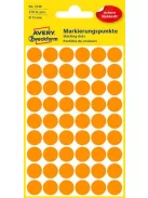 AVERY ZWECKFORM Etikett, 12 mm, kör, AVERY ZWECKFORM, neon narancs, 270 etikett/csomag