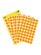 AVERY ZWECKFORM Etikett, 12 mm, kör, AVERY ZWECKFORM, neon narancs, 270 etikett/csomag