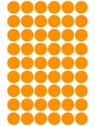 AVERY ZWECKFORM Etikett, 12 mm, kör, AVERY ZWECKFORM, neon narancs, 270 etikett/csomag
