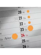 AVERY ZWECKFORM Etikett, 12 mm, kör, AVERY ZWECKFORM, neon narancs, 270 etikett/csomag