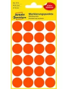 AVERY ZWECKFORM Etikett, 18 mm, kör, AVERY ZWECKFORM, neon piros, 96 etikett/csomag