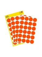 AVERY ZWECKFORM Etikett, 18 mm, kör, AVERY ZWECKFORM, neon piros, 96 etikett/csomag