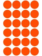 AVERY ZWECKFORM Etikett, 18 mm, kör, AVERY ZWECKFORM, neon piros, 96 etikett/csomag