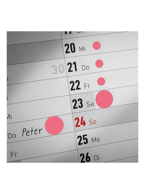 AVERY ZWECKFORM Etikett, 18 mm, kör, AVERY ZWECKFORM, neon piros, 96 etikett/csomag