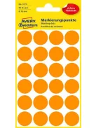 AVERY ZWECKFORM Etikett, 18 mm, kör, AVERY ZWECKFORM, neon narancs, 96 etikett/csomag