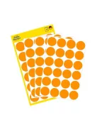 AVERY ZWECKFORM Etikett, 18 mm, kör, AVERY ZWECKFORM, neon narancs, 96 etikett/csomag