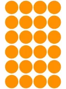AVERY ZWECKFORM Etikett, 18 mm, kör, AVERY ZWECKFORM, neon narancs, 96 etikett/csomag