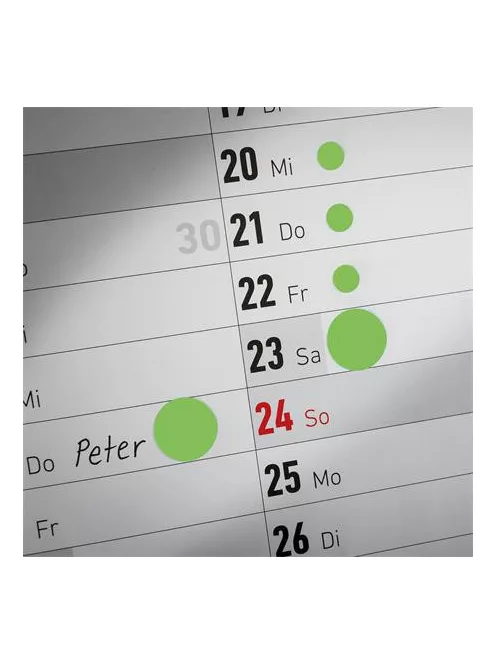 AVERY ZWECKFORM Etikett, 18 mm, kör, AVERY ZWECKFORM, neon zöld, 96 etikett/csomag