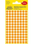 AVERY ZWECKFORM Etikett, 8 mm, kör, AVERY ZWECKFORM, neon narancs, 416 etikett/csomag