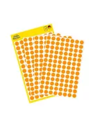 AVERY ZWECKFORM Etikett, 8 mm, kör, AVERY ZWECKFORM, neon narancs, 416 etikett/csomag