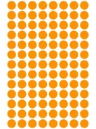 AVERY ZWECKFORM Etikett, 8 mm, kör, AVERY ZWECKFORM, neon narancs, 416 etikett/csomag