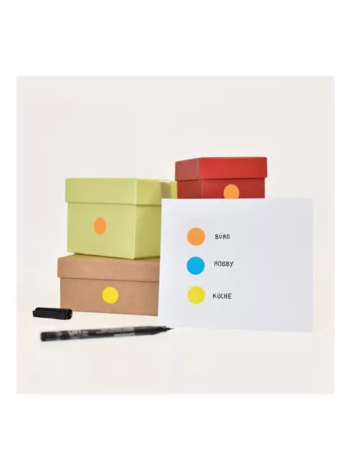 AVERY ZWECKFORM Etikett, 8 mm, kör, AVERY ZWECKFORM, neon narancs, 416 etikett/csomag