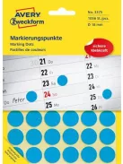 AVERY ZWECKFORM Etikett, 18 mm, kör, AVERY ZWECKFORM, kék, 1056 etikett/csomag