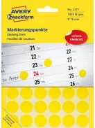 AVERY ZWECKFORM Etikett, 18 mm, kör, AVERY ZWECKFORM, sárga, 1056 etikett/csomag