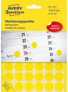 AVERY ZWECKFORM Etikett, 18 mm, kör, AVERY ZWECKFORM, sárga, 1056 etikett/csomag
