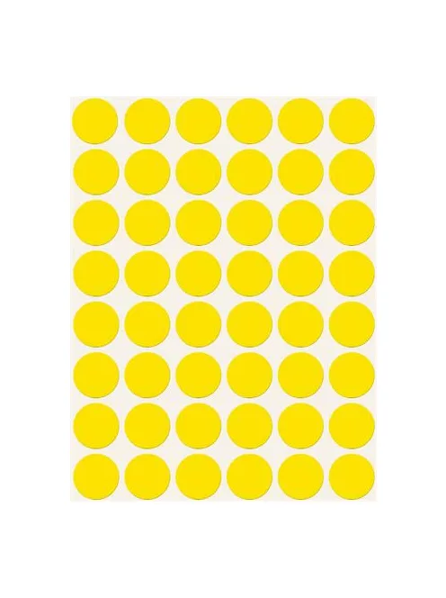 AVERY ZWECKFORM Etikett, 18 mm, kör, AVERY ZWECKFORM, sárga, 1056 etikett/csomag
