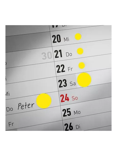 AVERY ZWECKFORM Etikett, 18 mm, kör, AVERY ZWECKFORM, sárga, 1056 etikett/csomag