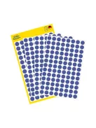 AVERY ZWECKFORM Etikett, 8 mm, kör, eltávolítható, AVERY ZWECKFORM, indigókék, 416 etikett/csomag