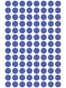 AVERY ZWECKFORM Etikett, 8 mm, kör, eltávolítható, AVERY ZWECKFORM, indigókék, 416 etikett/csomag