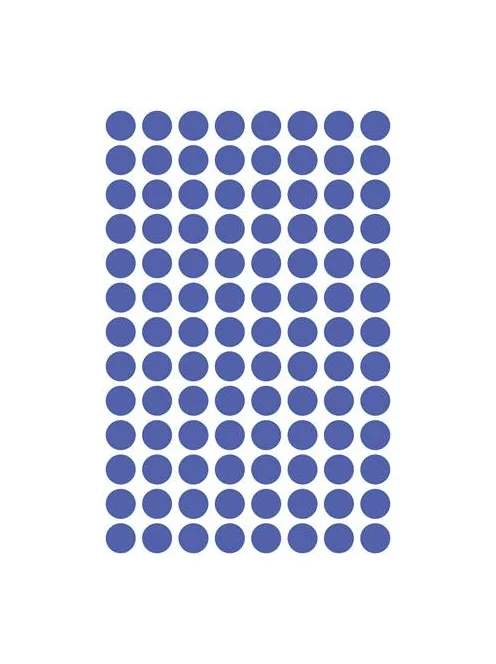 AVERY ZWECKFORM Etikett, 8 mm, kör, eltávolítható, AVERY ZWECKFORM, indigókék, 416 etikett/csomag