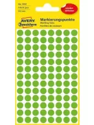 AVERY ZWECKFORM Etikett, 8 mm, kör, eltávolítható, AVERY ZWECKFORM, fűzöld, 416 etikett/csomag