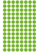 AVERY ZWECKFORM Etikett, 8 mm, kör, eltávolítható, AVERY ZWECKFORM, fűzöld, 416 etikett/csomag