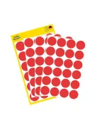 AVERY ZWECKFORM Etikett, 18 mm, kör, eltávolítható, AVERY ZWECKFORM, piros, 96 etikett/csomag
