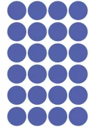 AVERY ZWECKFORM Etikett, 18 mm, kör, eltávolítható, AVERY ZWECKFORM, indigókék, 96 etikett/csomag