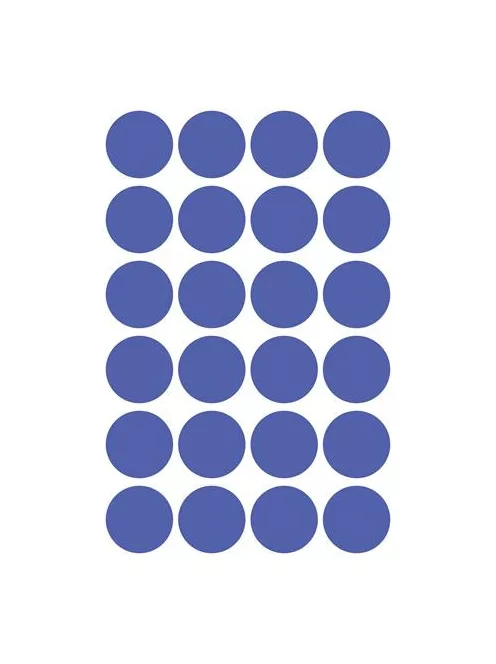 AVERY ZWECKFORM Etikett, 18 mm, kör, eltávolítható, AVERY ZWECKFORM, indigókék, 96 etikett/csomag