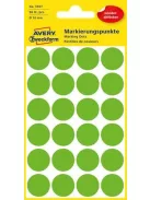 AVERY ZWECKFORM Etikett, 18 mm, kör, eltávolítható, AVERY ZWECKFORM, fűzöld, 96 etikett/csomag