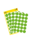 AVERY ZWECKFORM Etikett, 18 mm, kör, eltávolítható, AVERY ZWECKFORM, fűzöld, 96 etikett/csomag