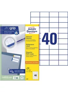   AVERY ZWECKFORM Etikett, univerzális, 52,5x29,7 mm, AVERY ZWECKFORM, 4000 etikett/csomag
