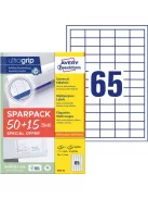 AVERY ZWECKFORM Etikett, univerzális, 38x21,2 mm, AVERY ZWECKFORM, "Sparpack", 4225 etikett/csomag
