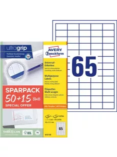   AVERY ZWECKFORM Etikett, univerzális, 38x21,2 mm, AVERY ZWECKFORM, "Sparpack", 4225 etikett/csomag