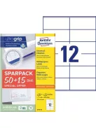 AVERY ZWECKFORM Etikett, univerzális, 105x48 mm, AVERY ZWECKFORM, "Sparpack", 780 etikett/csomag