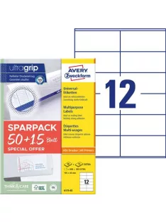   AVERY ZWECKFORM Etikett, univerzális, 105x48 mm, AVERY ZWECKFORM, "Sparpack", 780 etikett/csomag