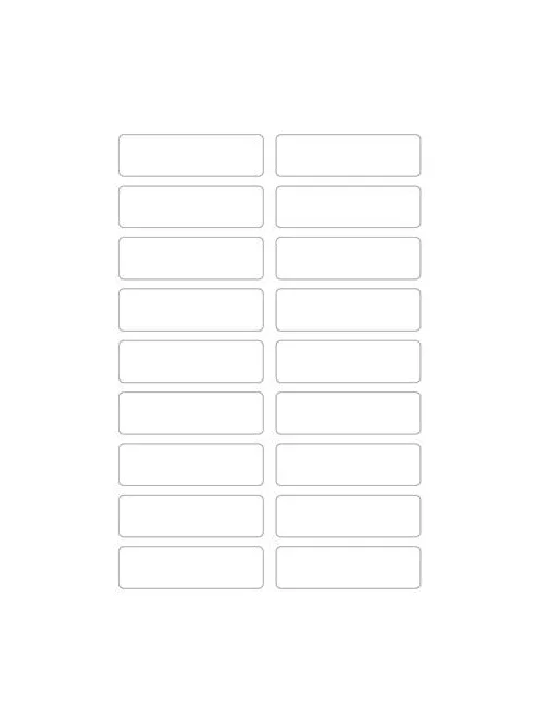 AVERY ZWECKFORM Ruhacímke, műanyag, iskolai, 45x13 mm, kézzel írható, AVERY ZWECKFORM, fehér, 36 címke/csomag