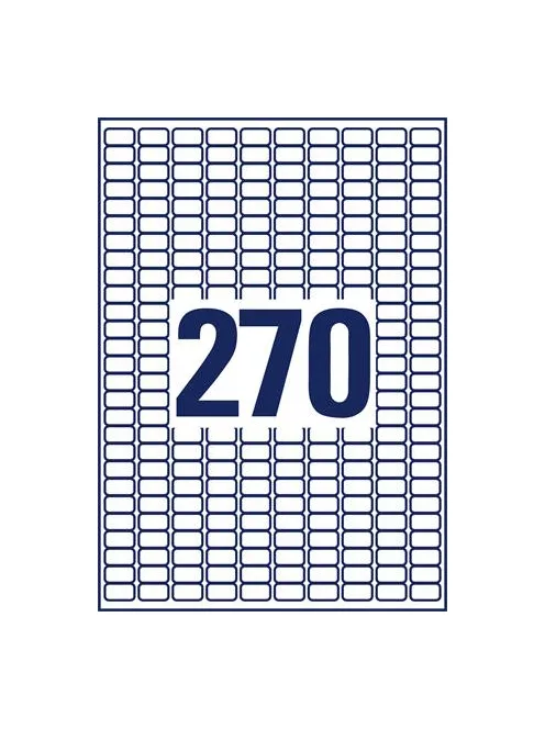 AVERY ZWECKFORM Etikett, univerzális, eltávolítható, 17,8x10 mm, AVERY ZWECKFORM, 8100 etikett/csomag